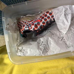 Nike Red and Blue Patterned Sneakers